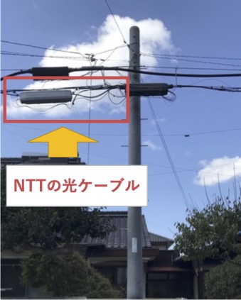 NTT東日本もしくはNTT西日本の光ケーブル